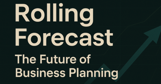 Business dashboard illustrating rolling forecast with real-time data and dynamic financial planning.