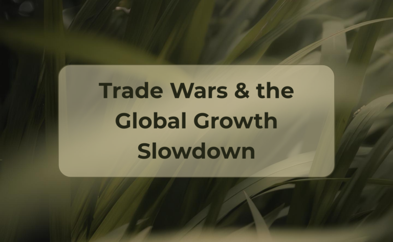 Infographic showing the impact of trade wars on global growth: falling GDP curves, disrupted supply chains, tariffs and shifting trade blocs; analysts and business leaders plan strategies to adapt and sustain performance.